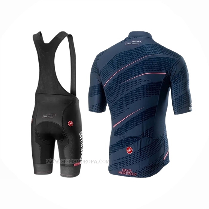 2019 Ropa Ciclismo Giro d'Italia Apagado Azul Mangas Corta y Culotte Corto